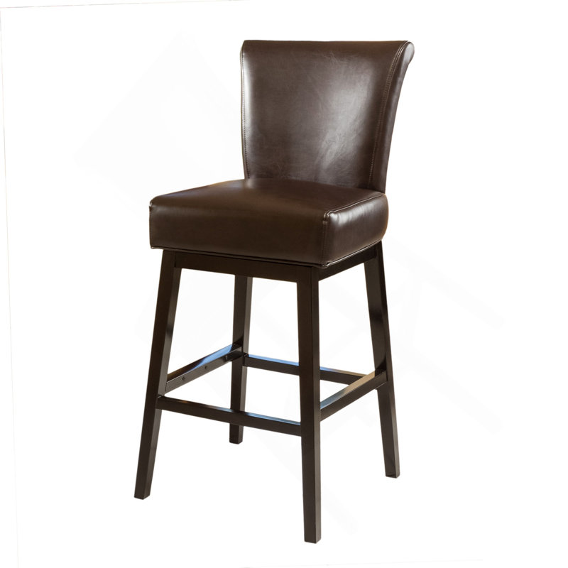 Tabouret de bar pivotant de 30,25 po de hauteur, brun