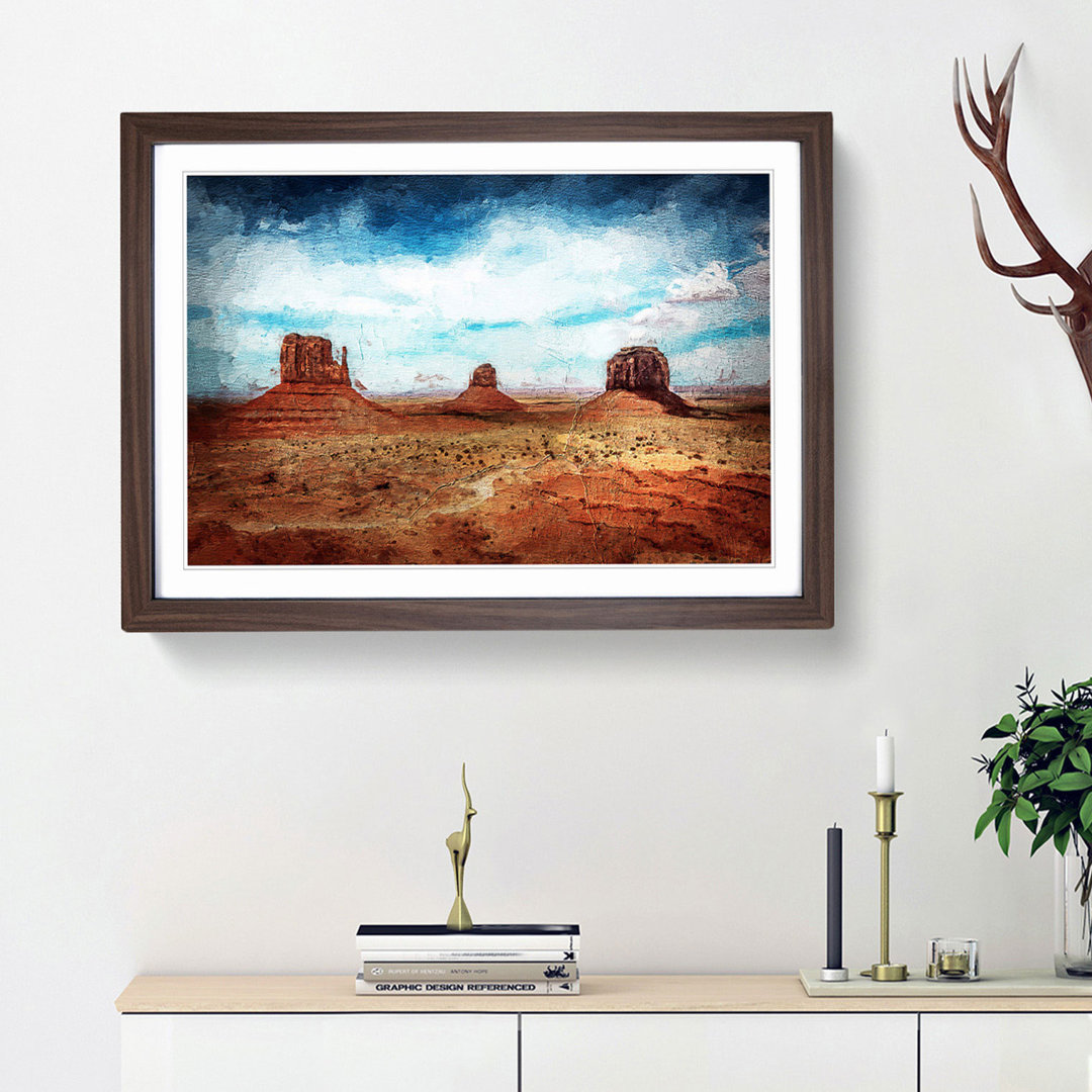 Monument Valley in Navajo Tribal Park - Picture Frame Painting Print
