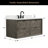 48" Floating Single Sink Solid Wood Gray Oak Bath Vanity with Engineered Marble Top-901522884