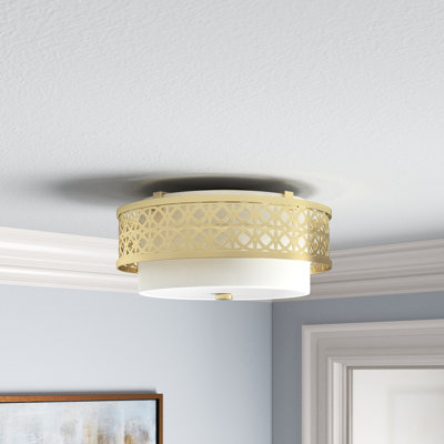 Eraman Linen Blend Flush Mount