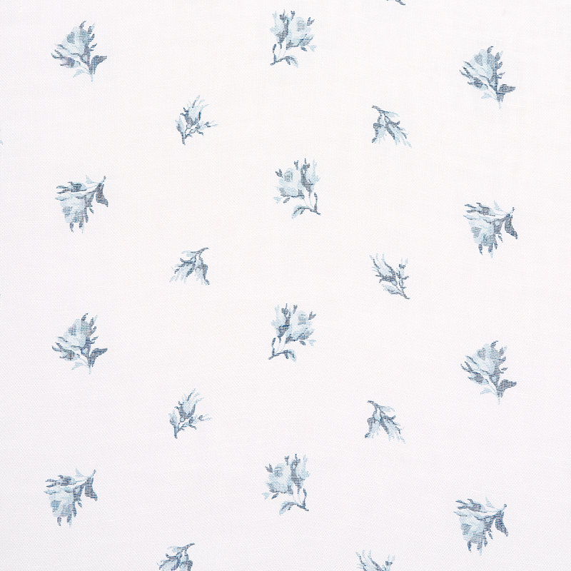 Tissu transparent floral Margie, Bleu pâle
