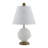 15.5"H White Resin Seashell Table Lamp With Shade