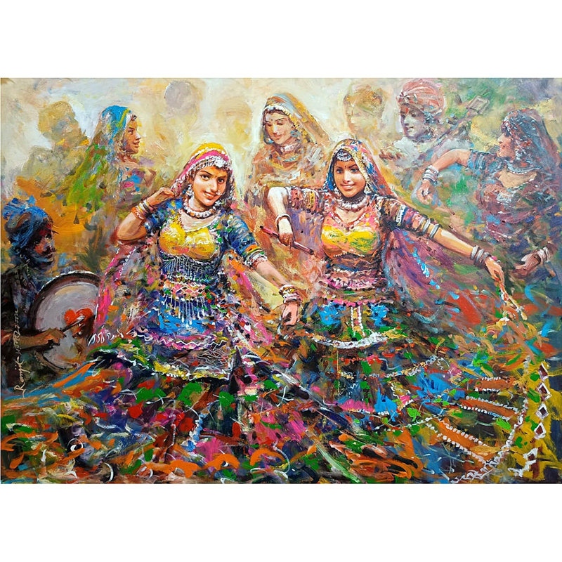 Célébration du désert | Acrylique sur toile | Décoration murale