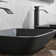 Healthomse 11.81'' Black Glass Rectangular Bathroom Sink with Faucet and Overflow