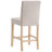 Modern Counter Height Bar Stool With Back, 25.2'' Seat Height Beige Linen Upholstered Solid Wood Bar Stools For Home Bar Kitchen Island-1204418326