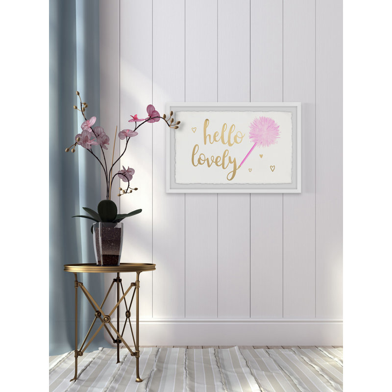 «Hello Lovely», reproduction encadrée, H 12 po x l 18 po