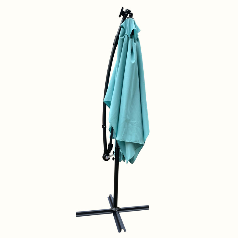 Parasol Taibah avec contrepoids inclus, Turquoise