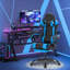 Fauteuil de compétition électrique ergonomique à haute charge avec coussin de massage et repose-pieds rétractable-2134421670