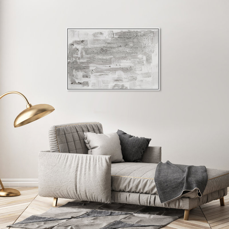 Pure Love - peinture sur toile, Cadre flottant blanc, H 24 po x l 36 po