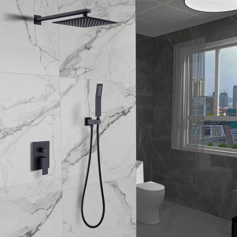 Système de douche mural avec valve brute