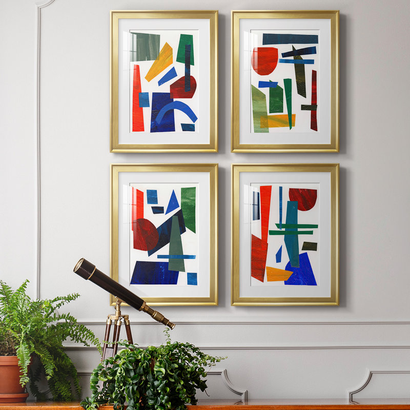 Colorful Shapes I " Colourful Shapes I " 4 - Pieces