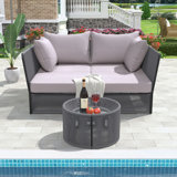 Averiee 2 - Person Patio Conversation Sets with Cushions