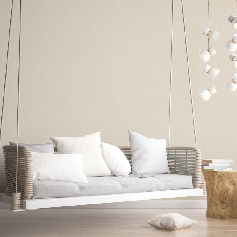 Amalburga 10m x 53cm Matte Wallpaper Roll, Light Beige