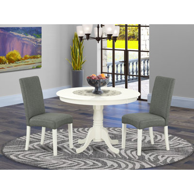 Chillon Person Rubberwood Solid Wood Dining Set