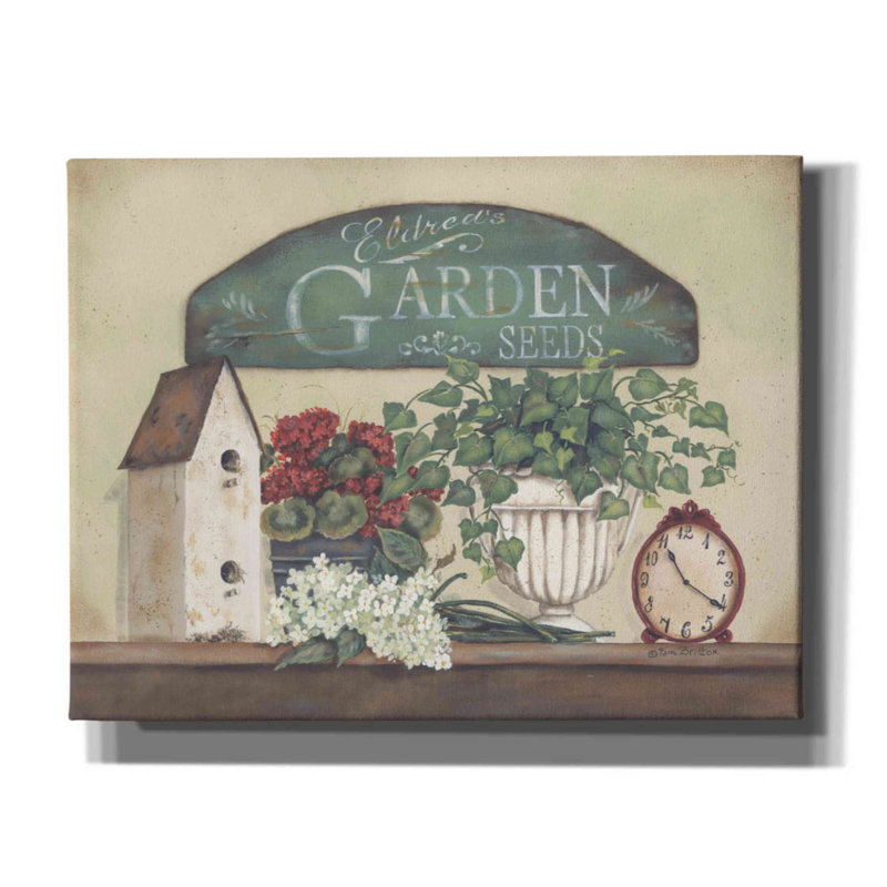 «Eldred's Garden» par Pam Britton, art mural sur toile, H 26 po x l 34 po x P 1,5 po