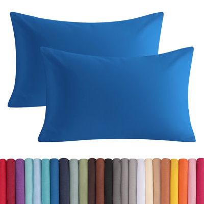 Taies d'oreiller en microfibre brossée avec fermeture à enveloppe, housses de coussin confortables toutes saisons, paquet de 2
