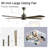 60" Modern Wood Ceiling Fan With Light And Remote Control,6-Speed Noiseless Reversible Dc Motor, Ceiling Fan For Kitchen Dinning Living Room
