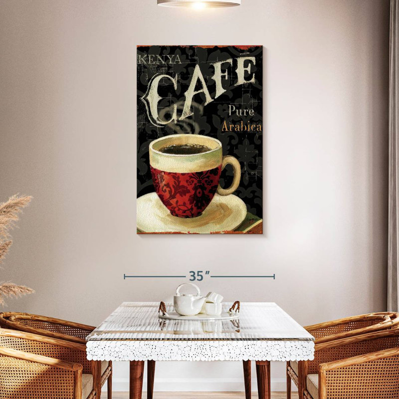 Le café du jour chez Yarlin I, H 45 po x l 30 po