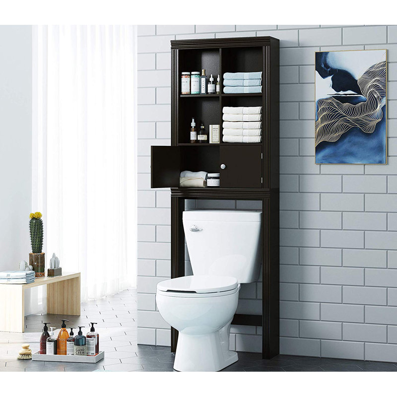 Manistique Freestanding Over The Toilet Storage, Espresso