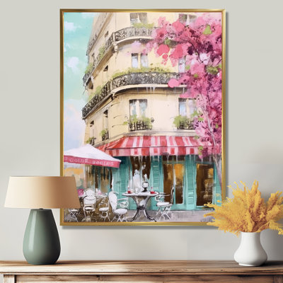 «Rose Blooming Terras Paris Summer Bar - City Paris», art mural
