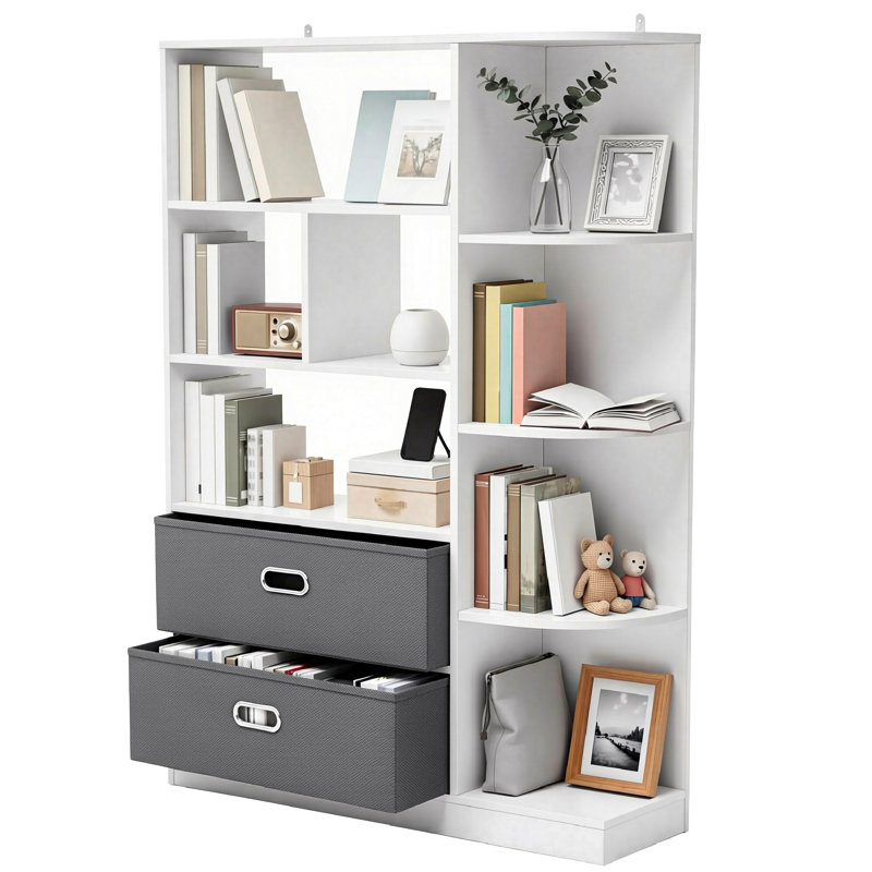 115cm H x 80cm W Cube Bookcase, White
