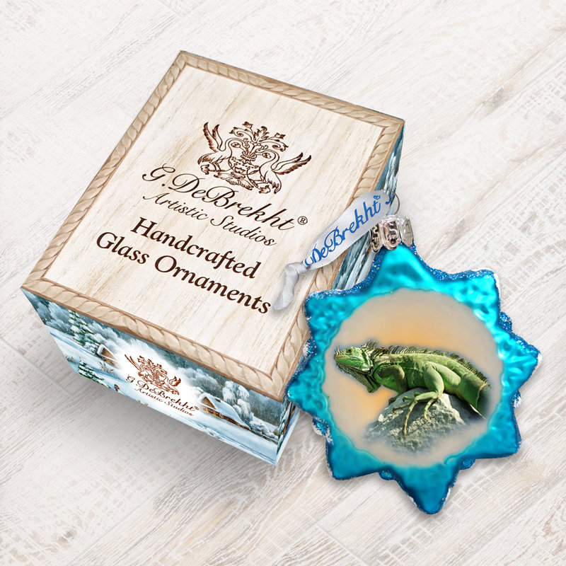 Iguana Keepsake Holiday Shaped Ornament