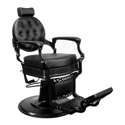 Fauteuil de coiffeur inclinable en similicuir Truman