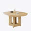 Table de salle à manger extensible en bois massif rustique avec rallonge de 16 pouces-124948358
