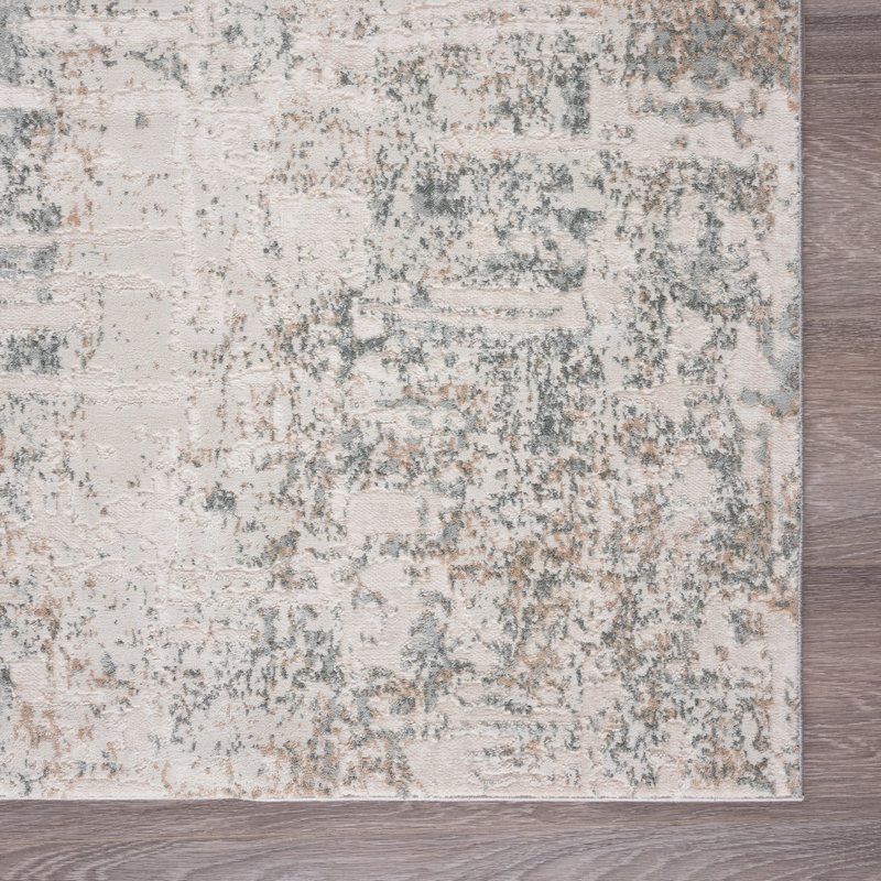 Tapis contemporain neutre neutre délavé Neutral, Rectangle 1 pi 10 po x 3 pi
