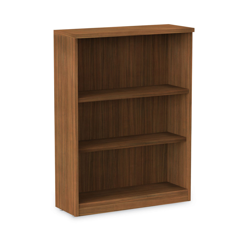 Valencia Mod Walnut Adjustable 3-Shelf Bookcase