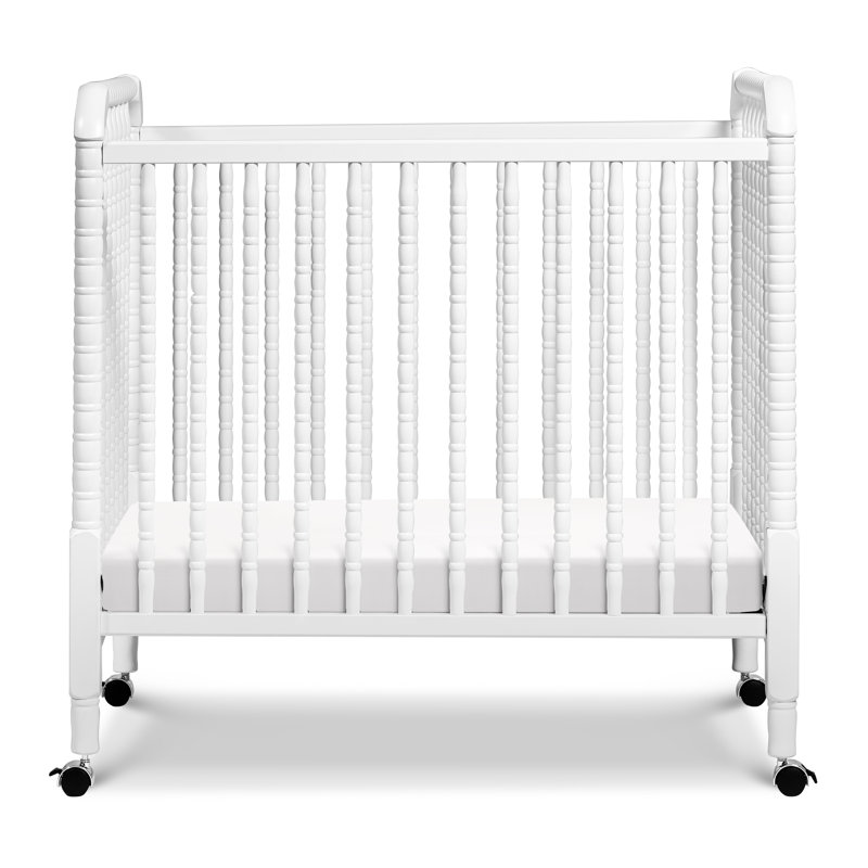 White Pine 3-in-1 Convertible Mini Crib with Wheels