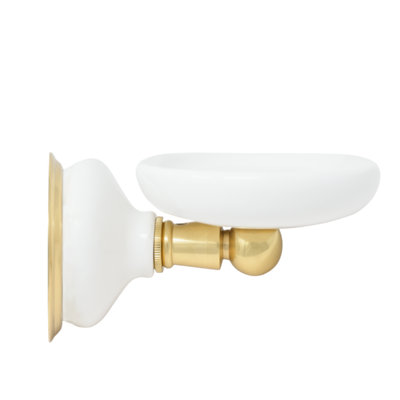 Porte-brosse à dents mural en verre Columbia, laiton massif par Strom Living