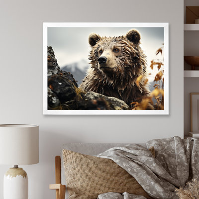 Ours, photographie de paysage monochrome - animaux, impressions sur toile