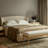 Oodle Cream Vegan Mohair Bench-748885582