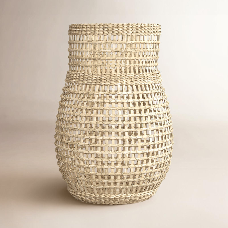 Round Handwoven Seagrass Vase