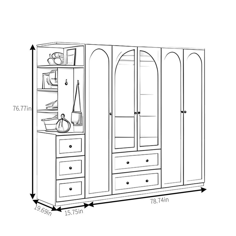 Garde-robe de luxe simple et légère