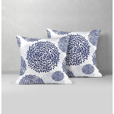 Floral Outdoor Reversible Throw Pillow