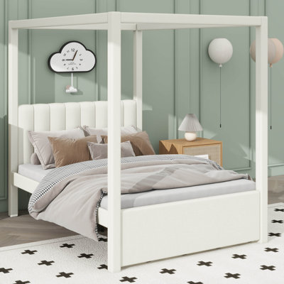 Platform Bed With Canopy Trundle & 3 Storage Drawers by Red Barrel Studio