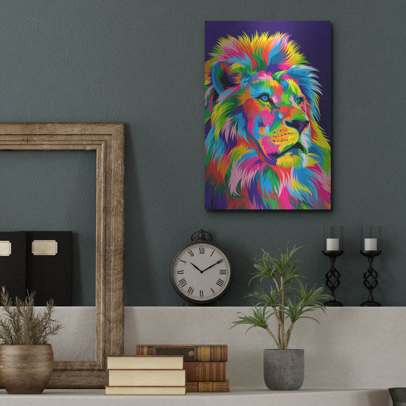 «Lion New» par Bob Weer, H 16 po x l 12 po