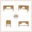  Bureau de direction rectangulaire transitionnel l 55 po Hoai avec tiroirs cachés et trou de câble dissimulé-222051922