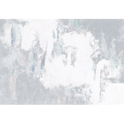 Teal Paited Textured - Wrapped Canvas Painting