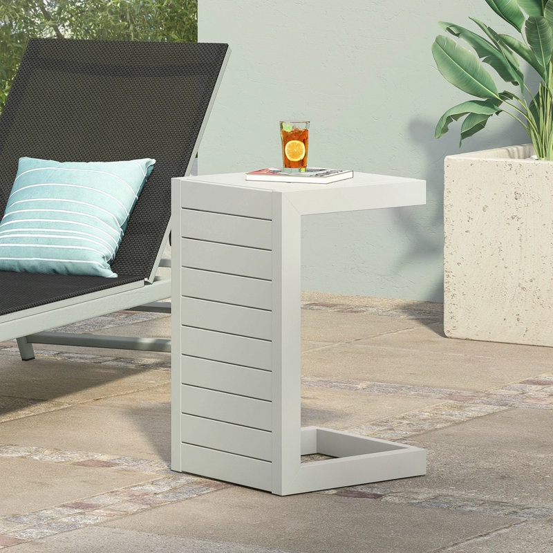 Table en forme de C, Blanc