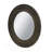 D26.5" Round Black And Gold Wooden Accent Mirror