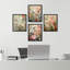 «Birds On Flower Blossom Branches Vibrant Colorful», reproduction d'art encadrée 4 pièces-97770598-97770601