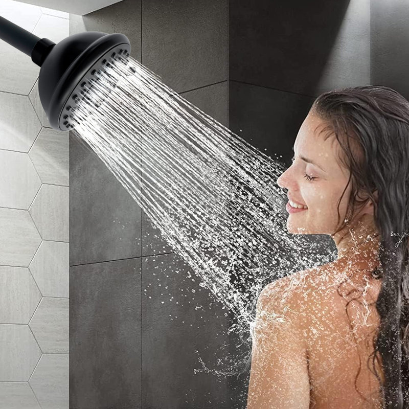 High Pressure Shower Heads 3.6 Inch 3 Settings Rain High Flow Showerhead, Chrome