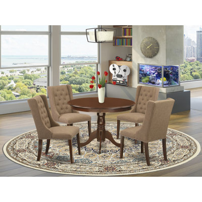 Ferriera Rubberwood Solid Wood Dining Set
