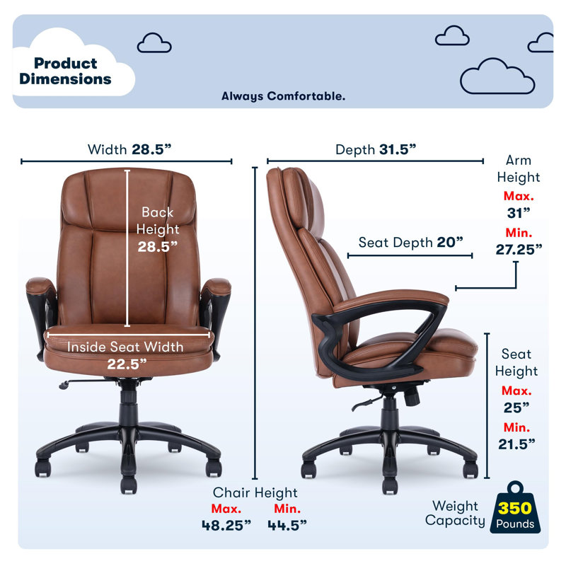 Big and Tall High Back Executive Office Ergonomic Gaming Computer Chair with Layered Body Pillows, Contoured Lumbar Zone