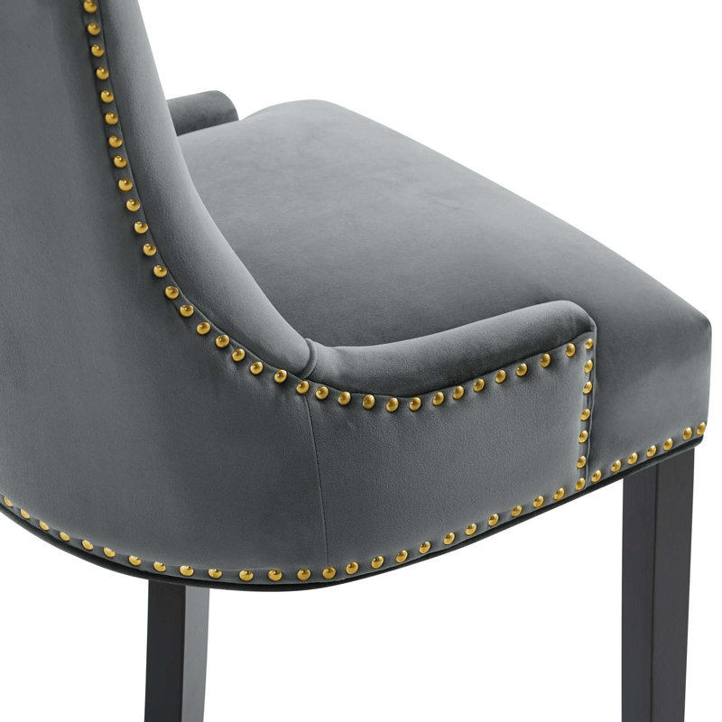 Modway Marquis Performance Velvet Dining Chairs, Gray