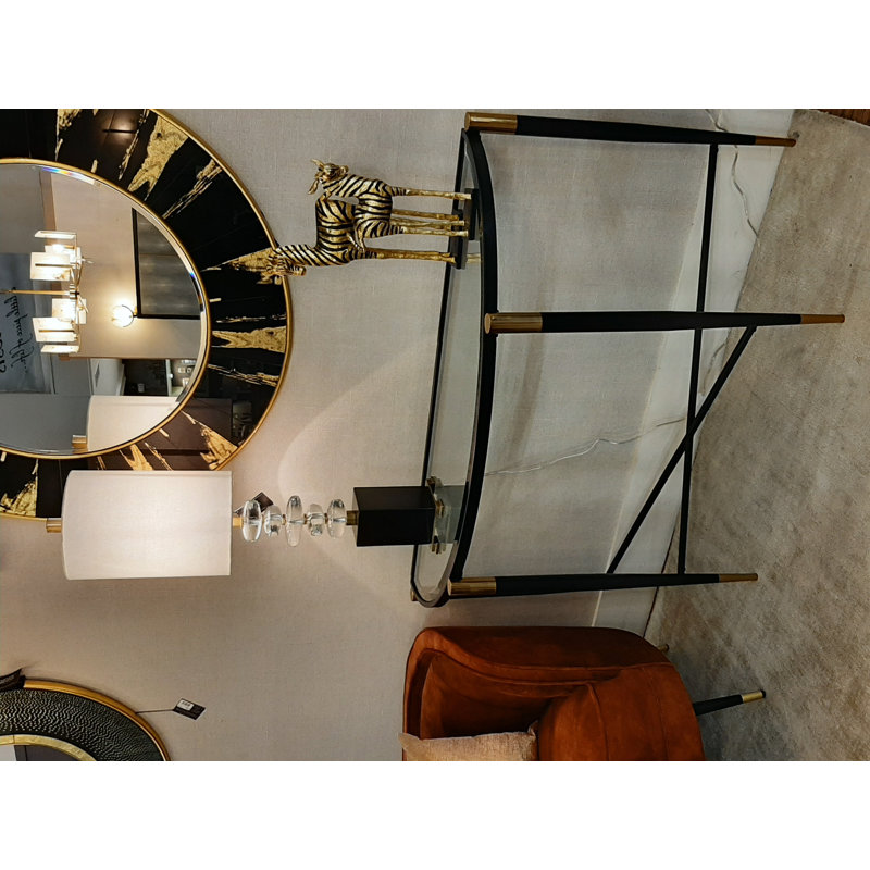 Harlinne 124cm Glass Top Console Table