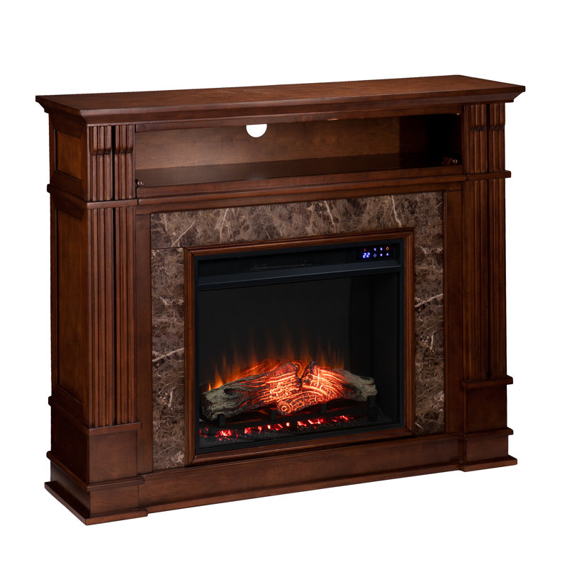 Norcott 48'' W Electric Fireplace, Whiskey Maple